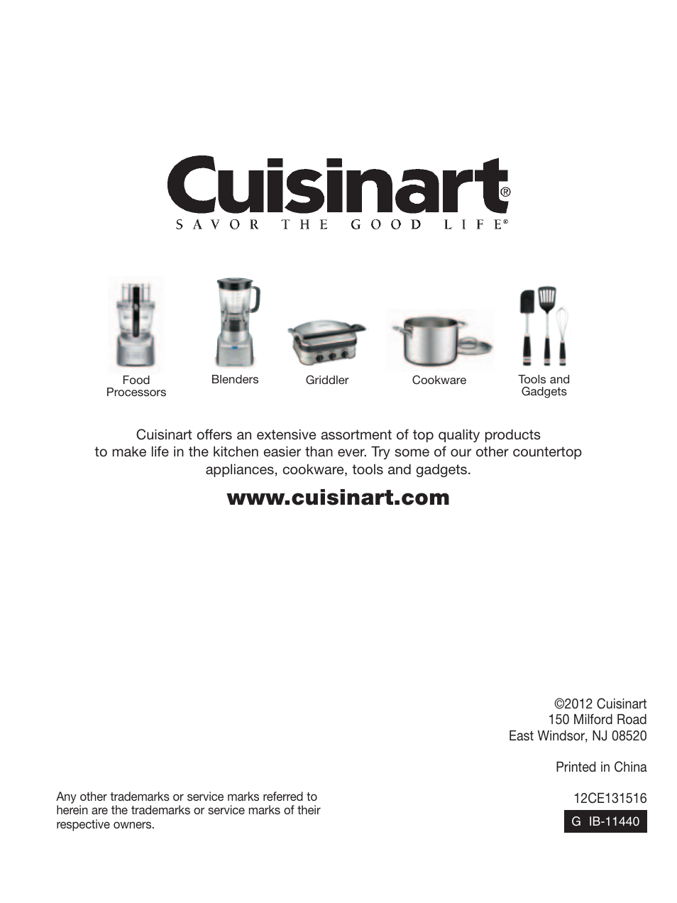 Cuisinart LAZY SUSAN ELECTRIC FONDUE CFO-1000 User Manual | Page 24 / 25