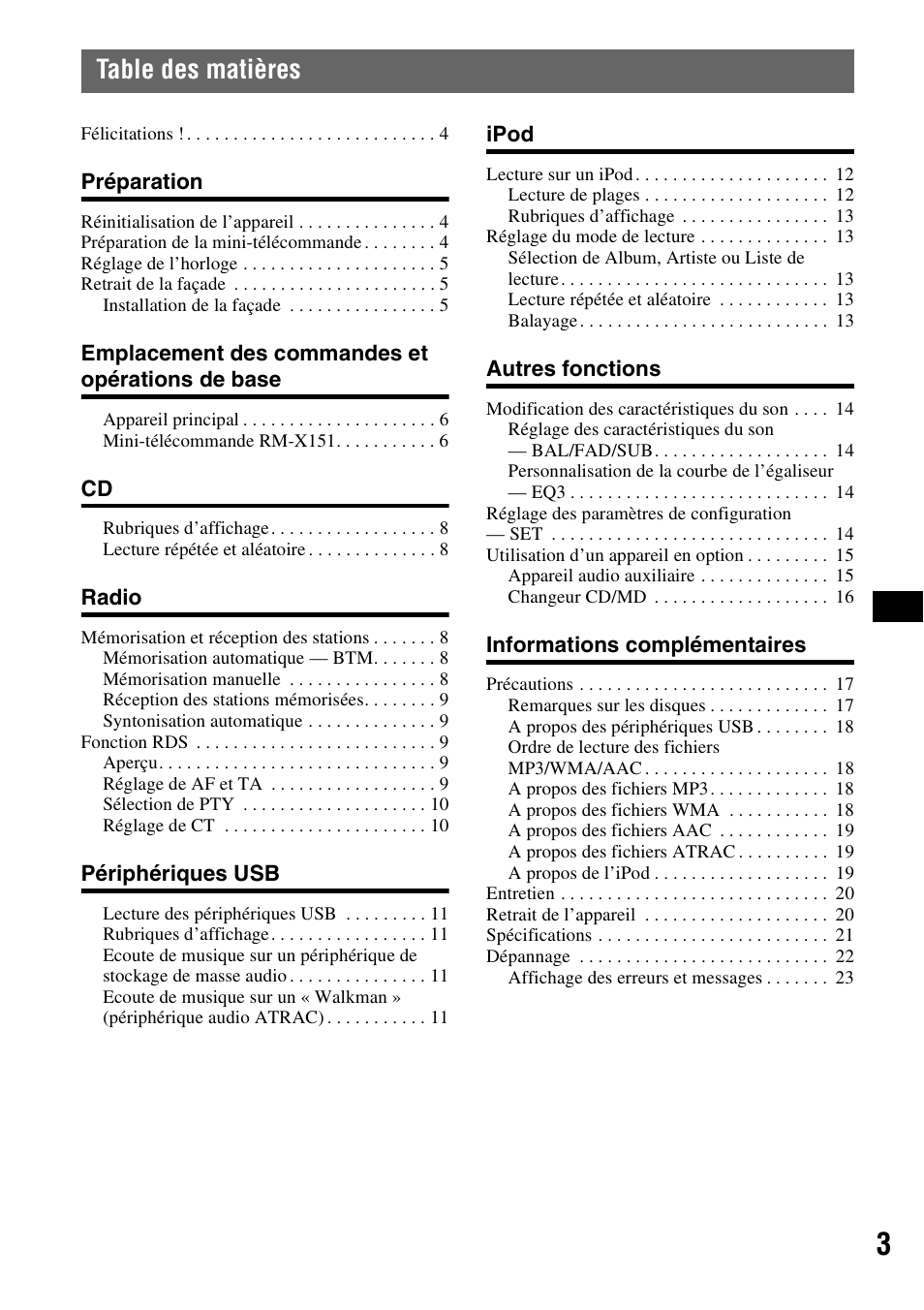 Sony CDX-GT50UI User Manual | Page 51 / 148