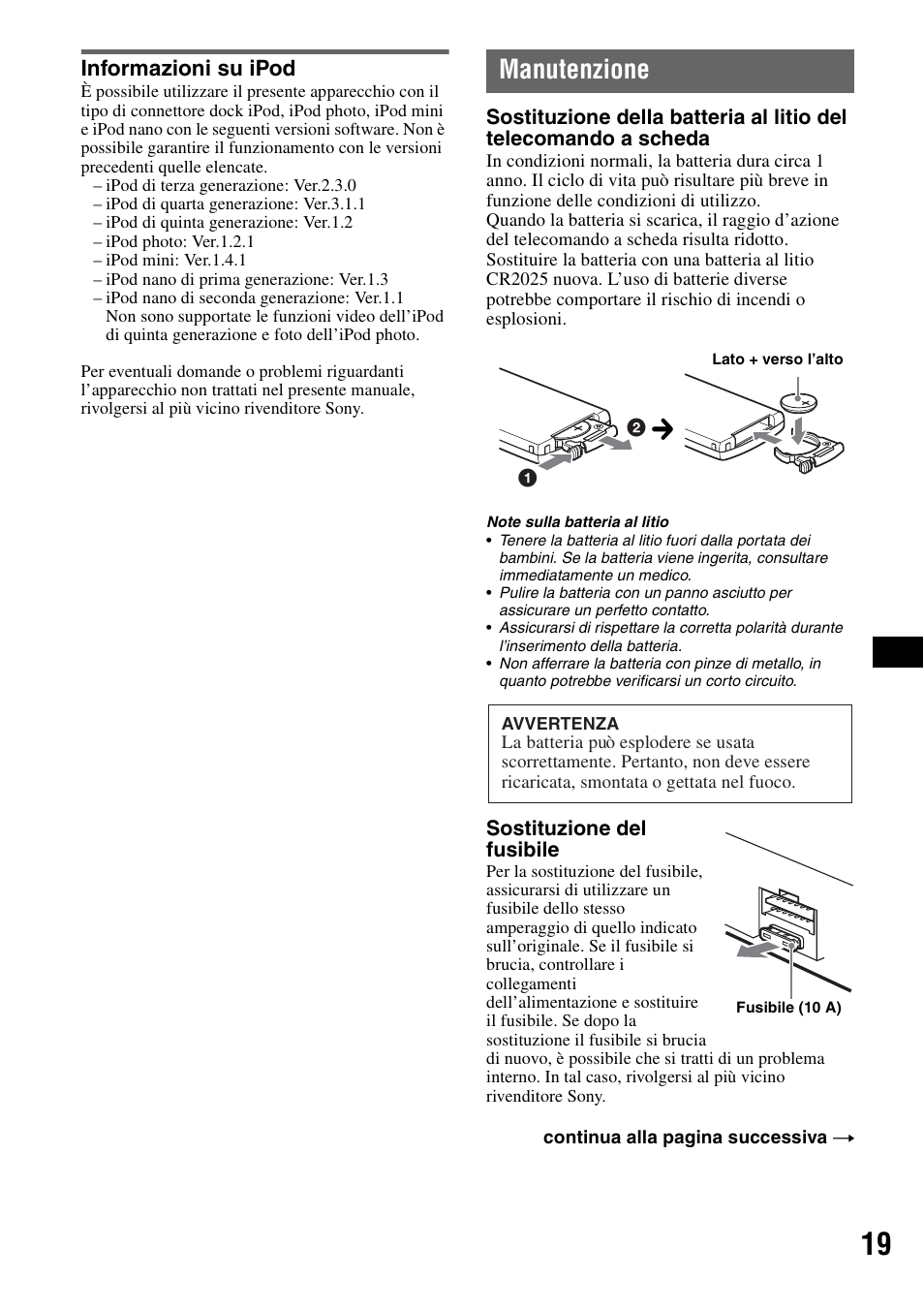 Informazioni su ipod, Manutenzione | Sony CDX-GT50UI User Manual | Page 91 / 148