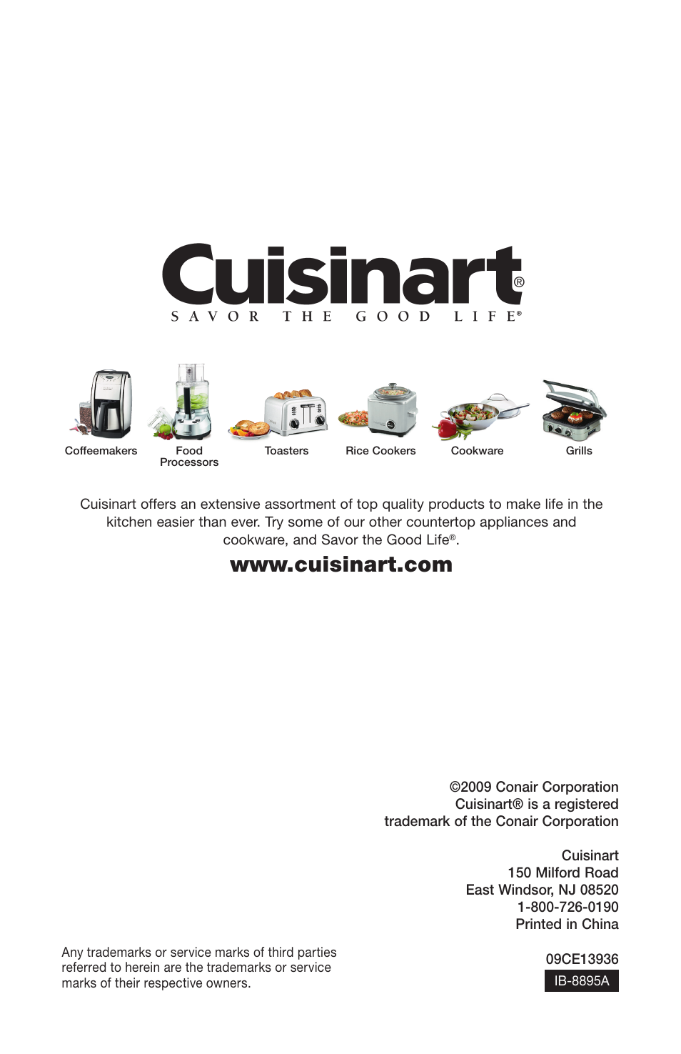 Cuisinart WCH-1000 User Manual | Page 12 / 12