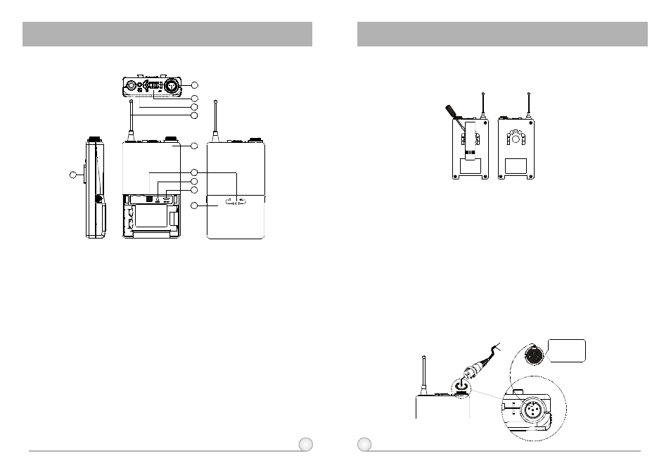Belt pack transmitter | MIPRO act707se_ii(2ce158)c User Manual | Page 8 / 9