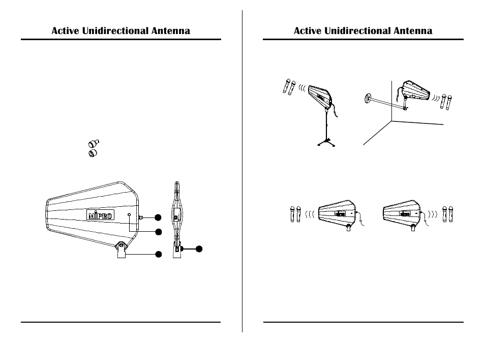 Active unidirectional antenna | MIPRO at90r(2ce222) User Manual | Page 2 / 2