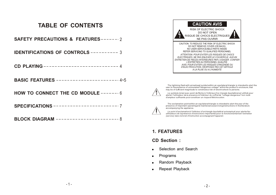 MIPRO cd-player User Manual | Page 2 / 5