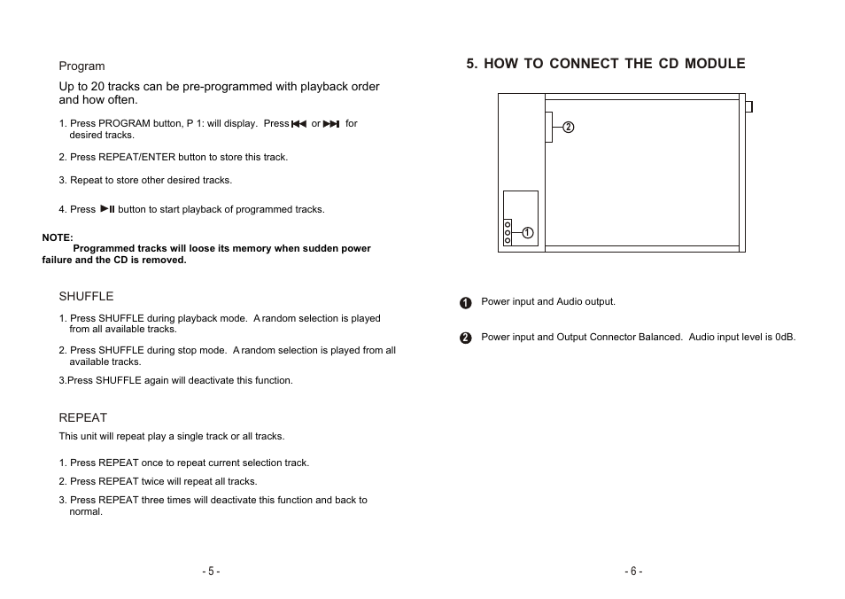 MIPRO cd-player User Manual | Page 4 / 5