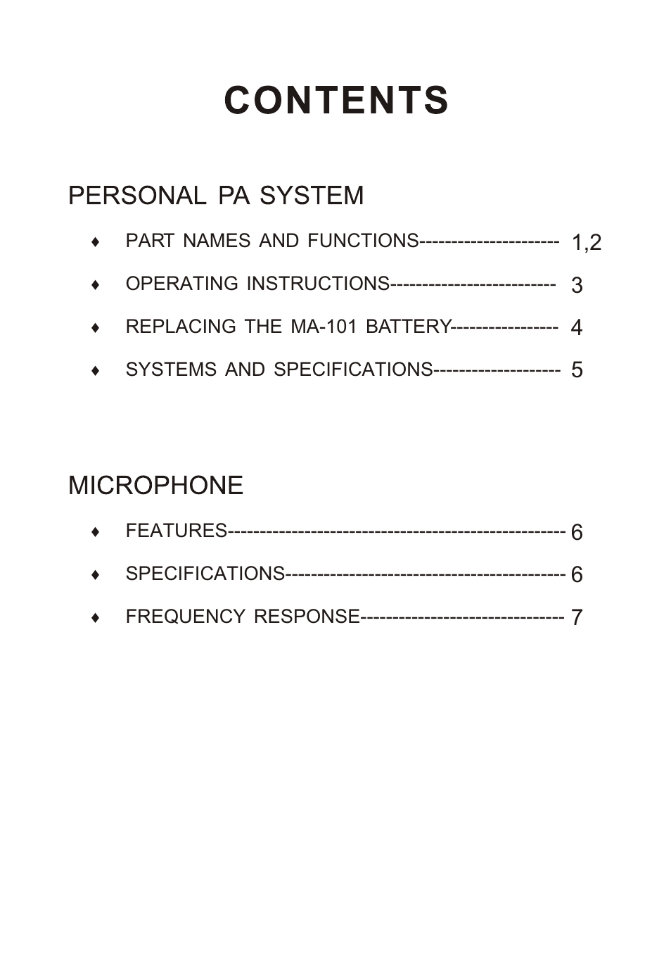 MIPRO ma101c User Manual | Page 3 / 11