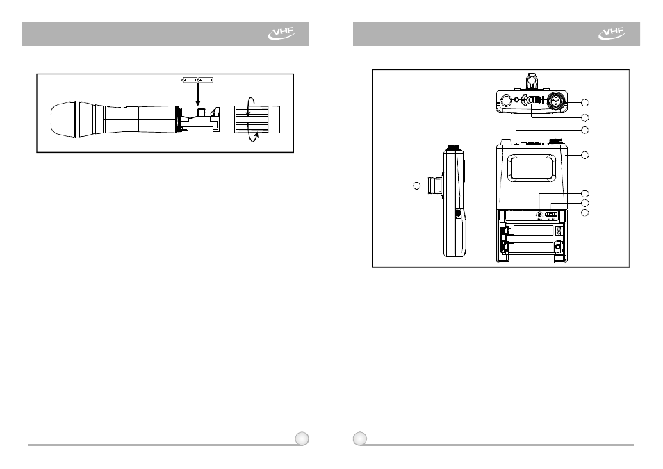 Bodypack transmitter, Handheld wireless microphone | MIPRO mr123da(2ce229) User Manual | Page 6 / 9