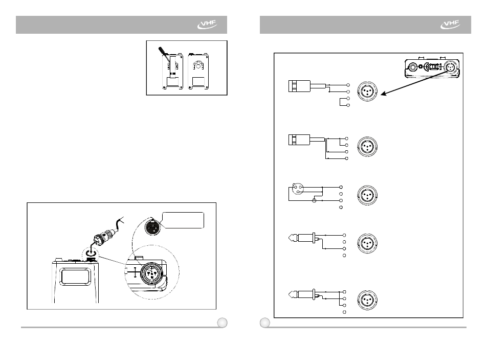 Bodypack transmitter, Operating instructions, Af 4-pin input connection methods | MIPRO mr123da(2ce229) User Manual | Page 7 / 9