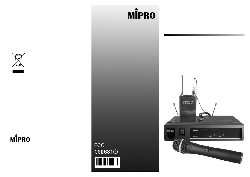 MIPRO mr801(2ce126)a2 User Manual | 11 pages