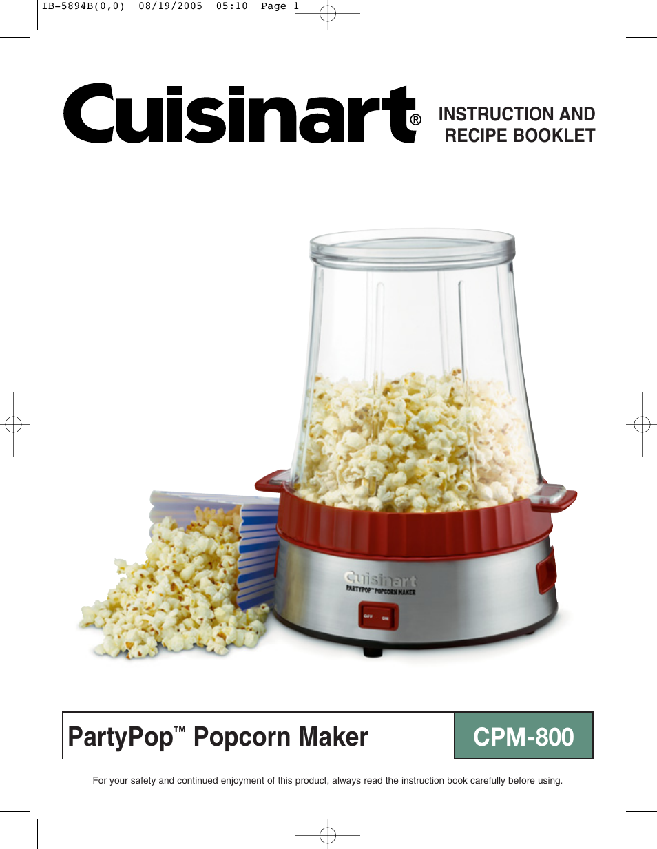 Cuisinart CPM-800 User Manual | 13 pages