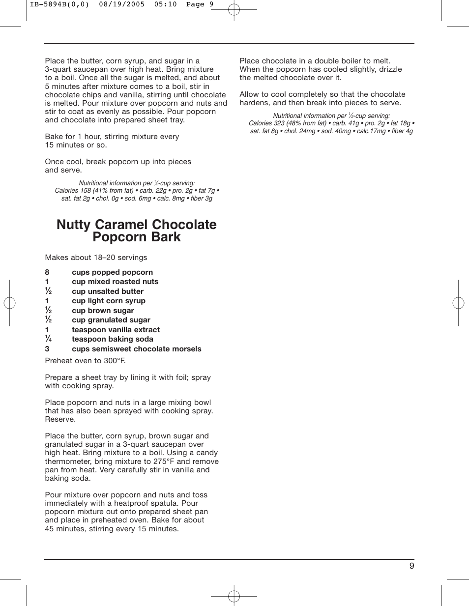 Nutty caramel chocolate popcorn bark | Cuisinart CPM-800 User Manual | Page 9 / 13