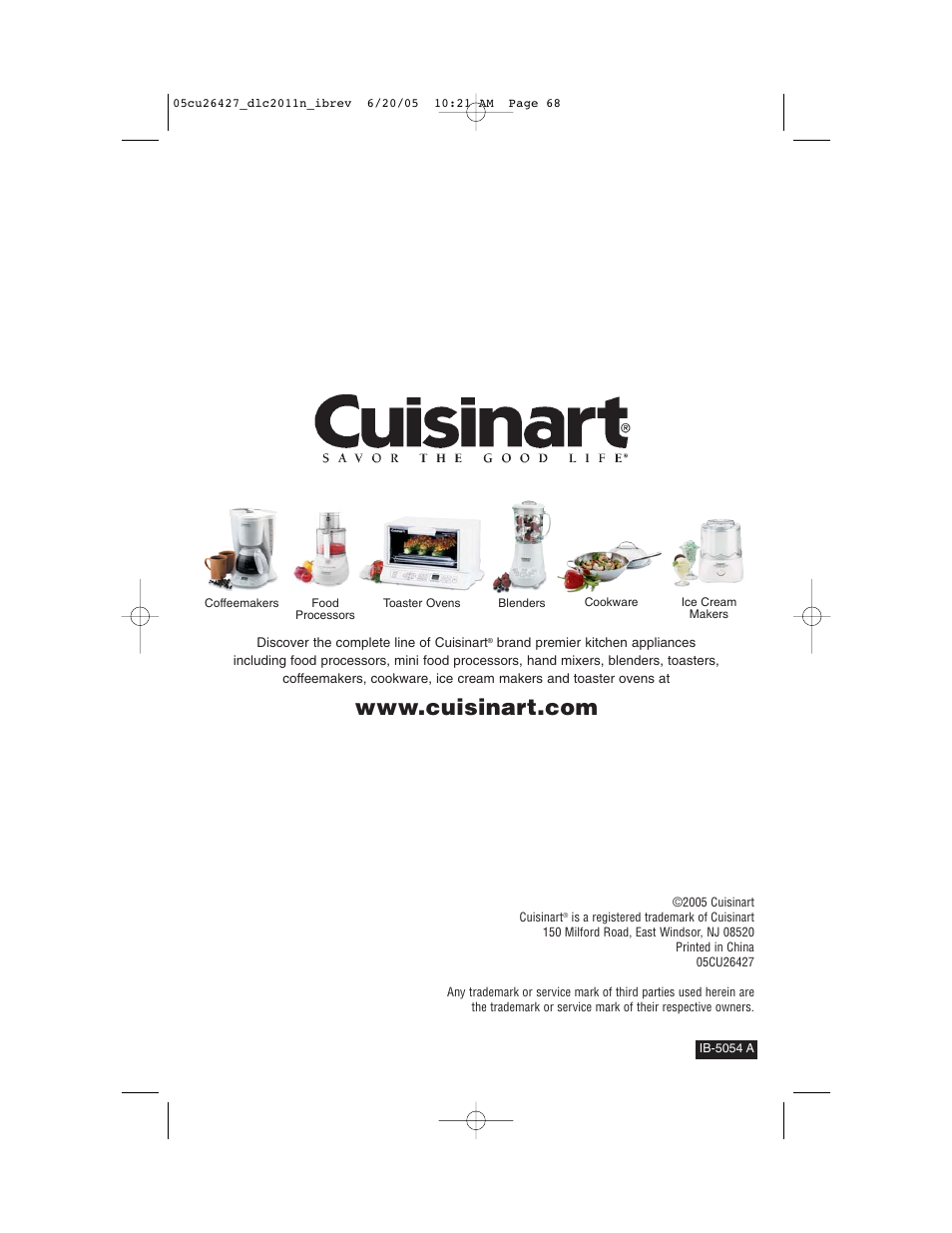 Cuisinart DLC-2011N User Manual | Page 68 / 68