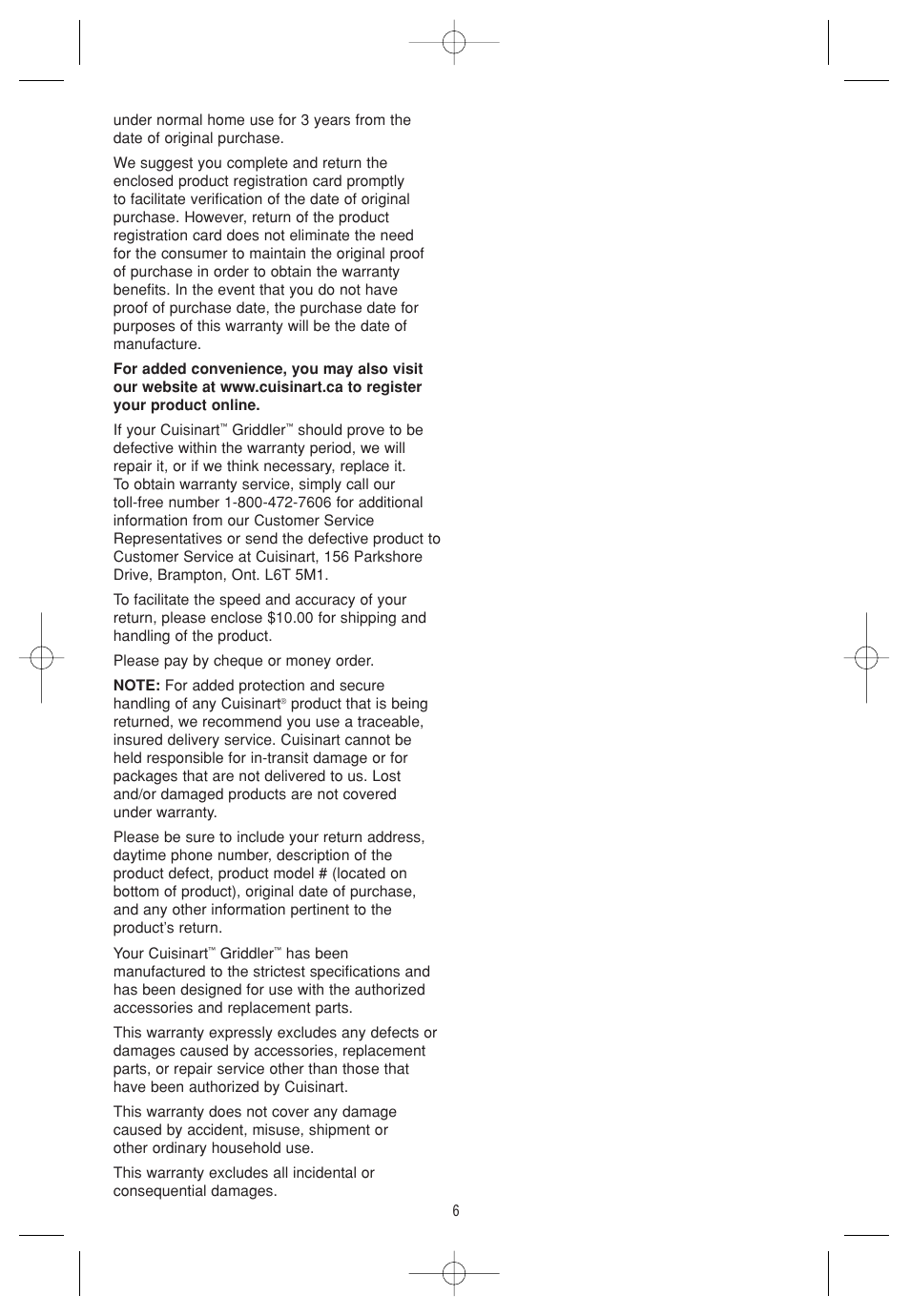 Cuisinart CGR-4C User Manual | Page 7 / 8