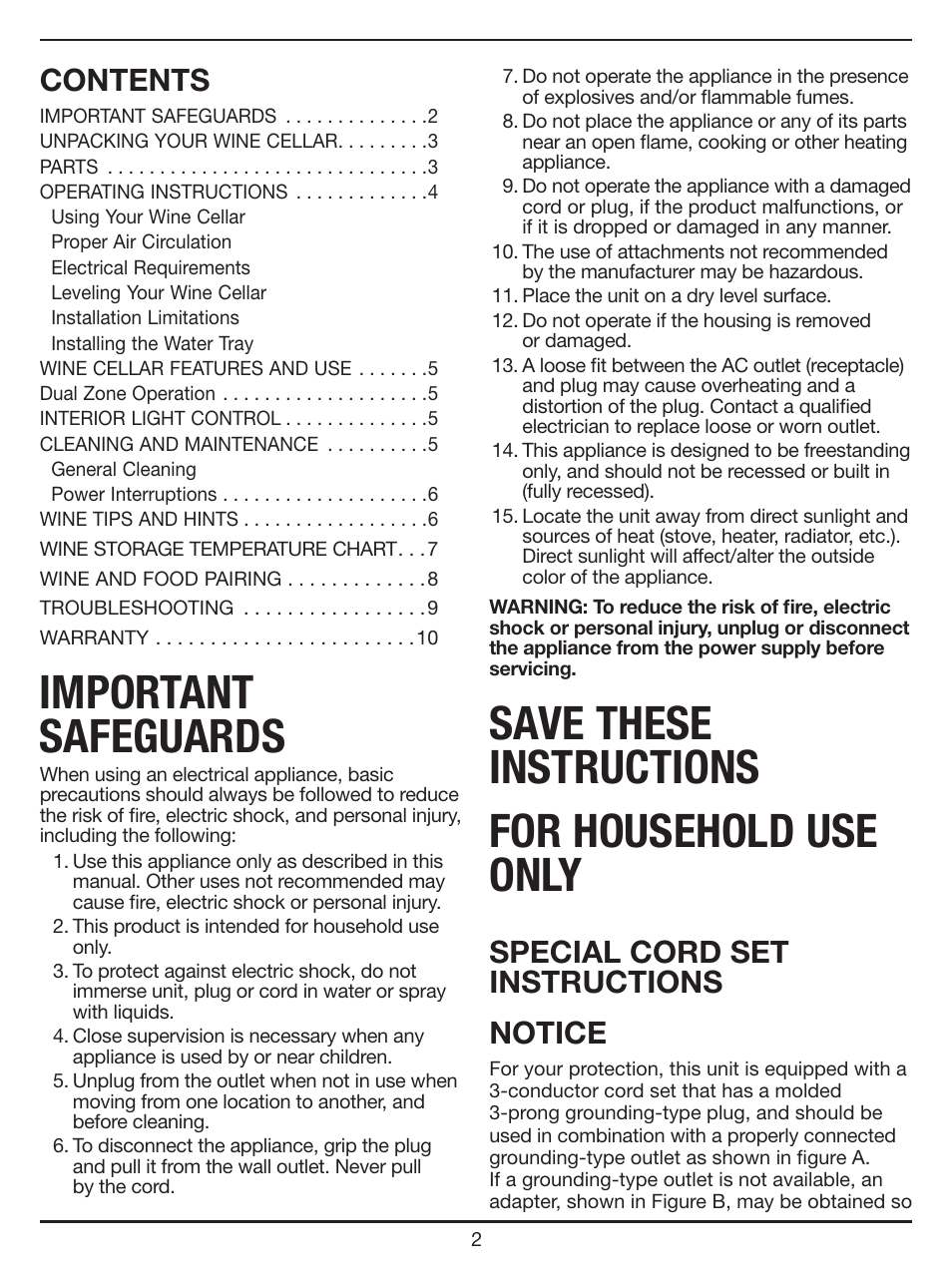 Cuisinart CWC-1200DZ User Manual | Page 2 / 13