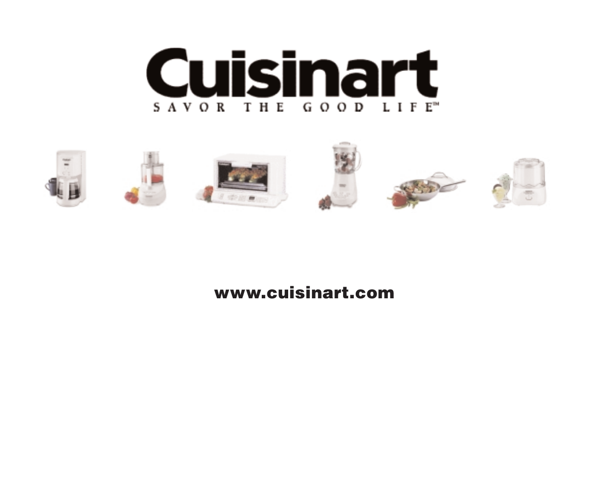 Cuisinart CPT-70C Series User Manual | Page 8 / 8