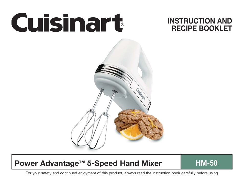 Cuisinart HM-50 User Manual | 17 pages