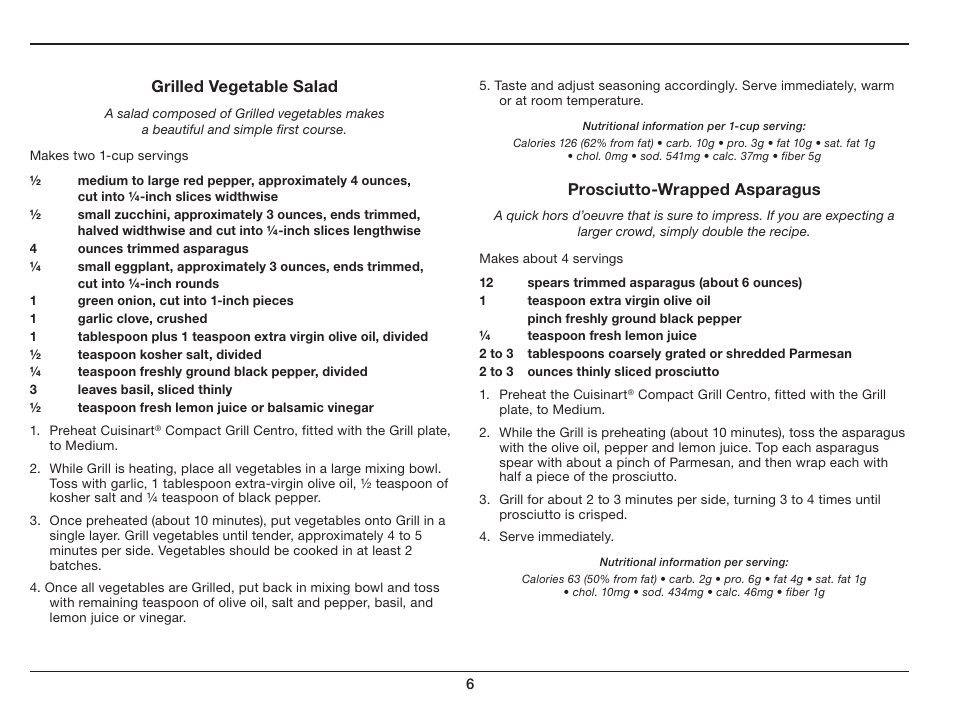Cuisinart Compact Grill Centro GC-15 User Manual | Page 6 / 17