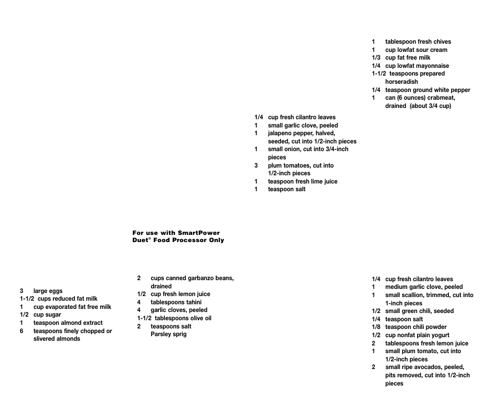 Recipes | Cuisinart BFP-703 Series User Manual | Page 19 / 25