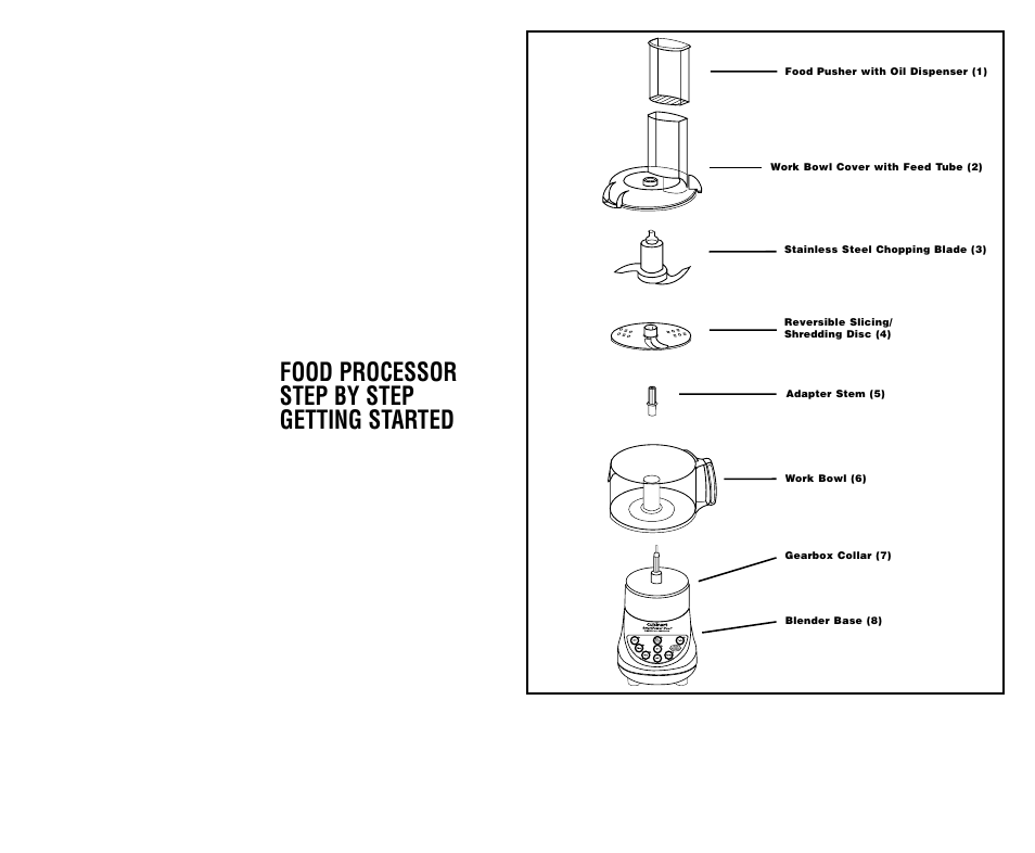 Food processor step by step getting started, Food processor features and benefits | Cuisinart BFP-703 Series User Manual | Page 8 / 25