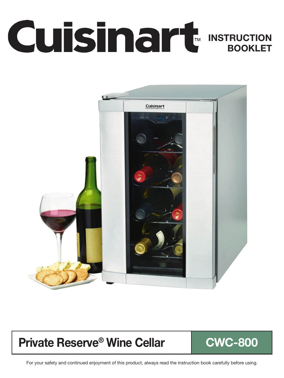 Cuisinart Private Reserve CWC-800 User Manual | 13 pages