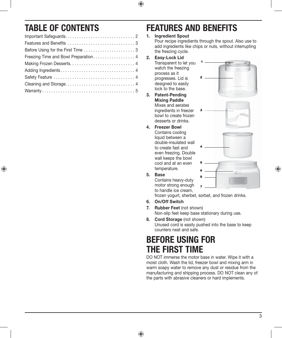 Cuisinart ICE-21 User Manual | Page 3 / 6