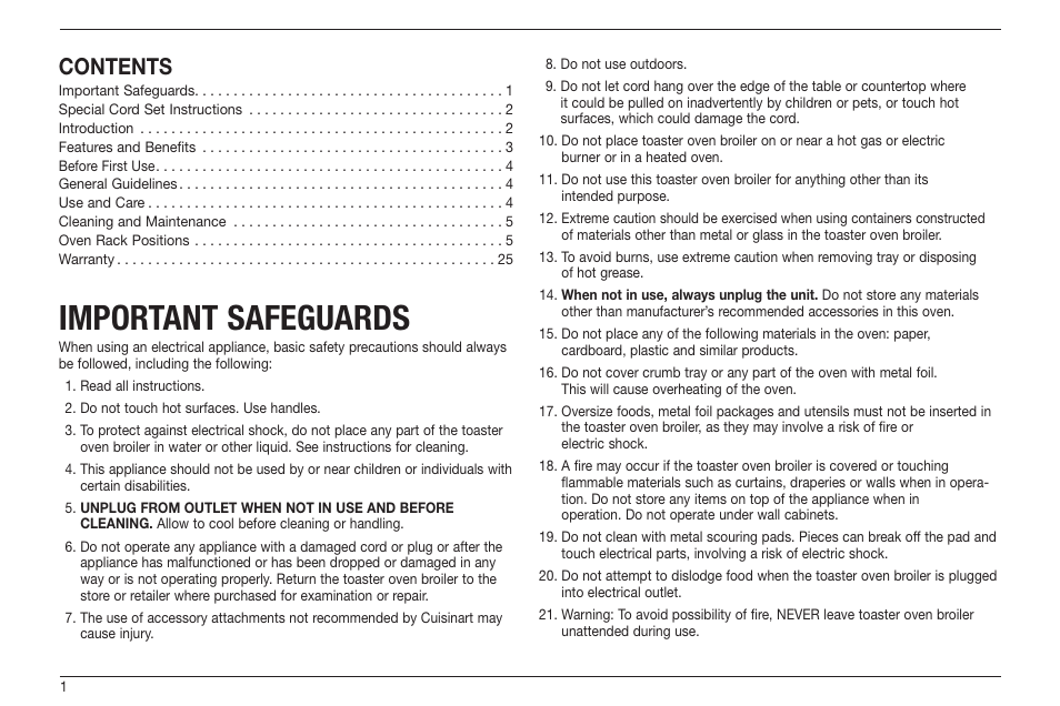 Cuisinart TOB-60 Series User Manual | Page 2 / 27