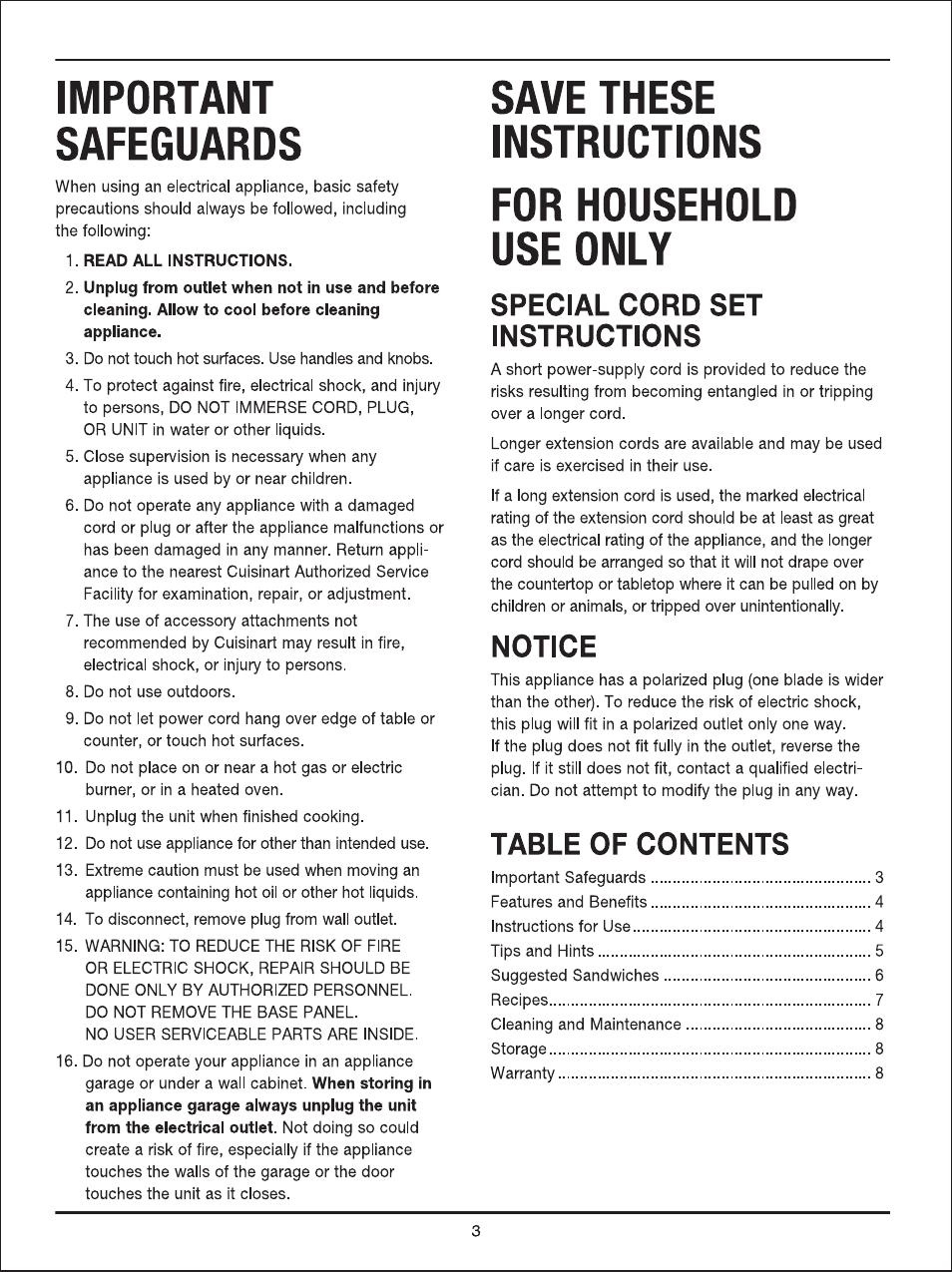 Cuisinart WM-SW2N User Manual | Page 3 / 13