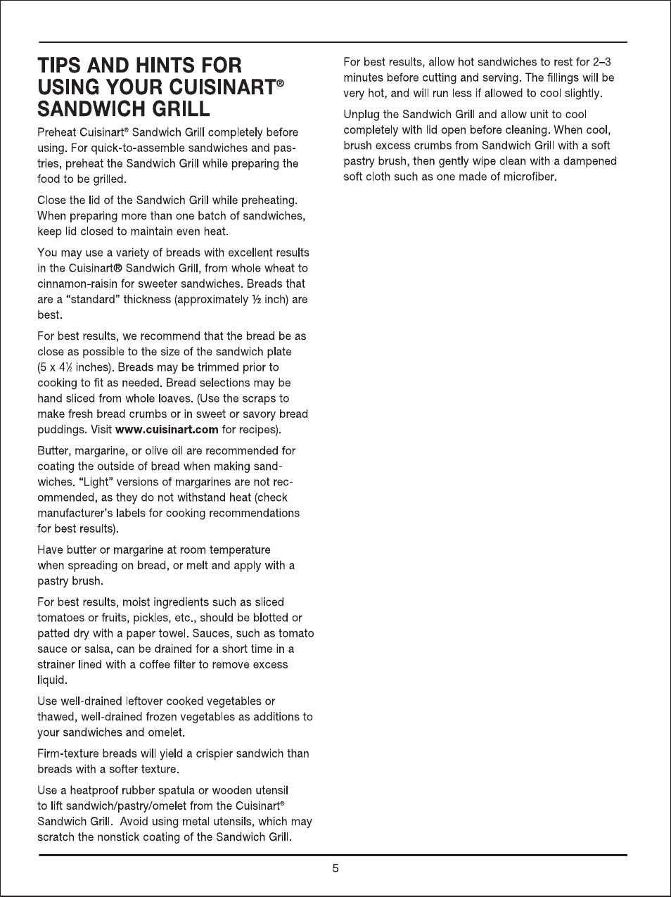 Cuisinart WM-SW2N User Manual | Page 5 / 13