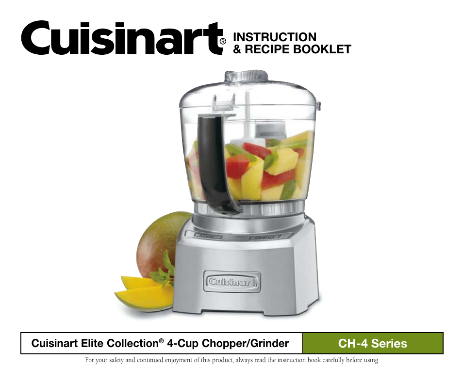 Cuisinart CH-4 User Manual | 12 pages