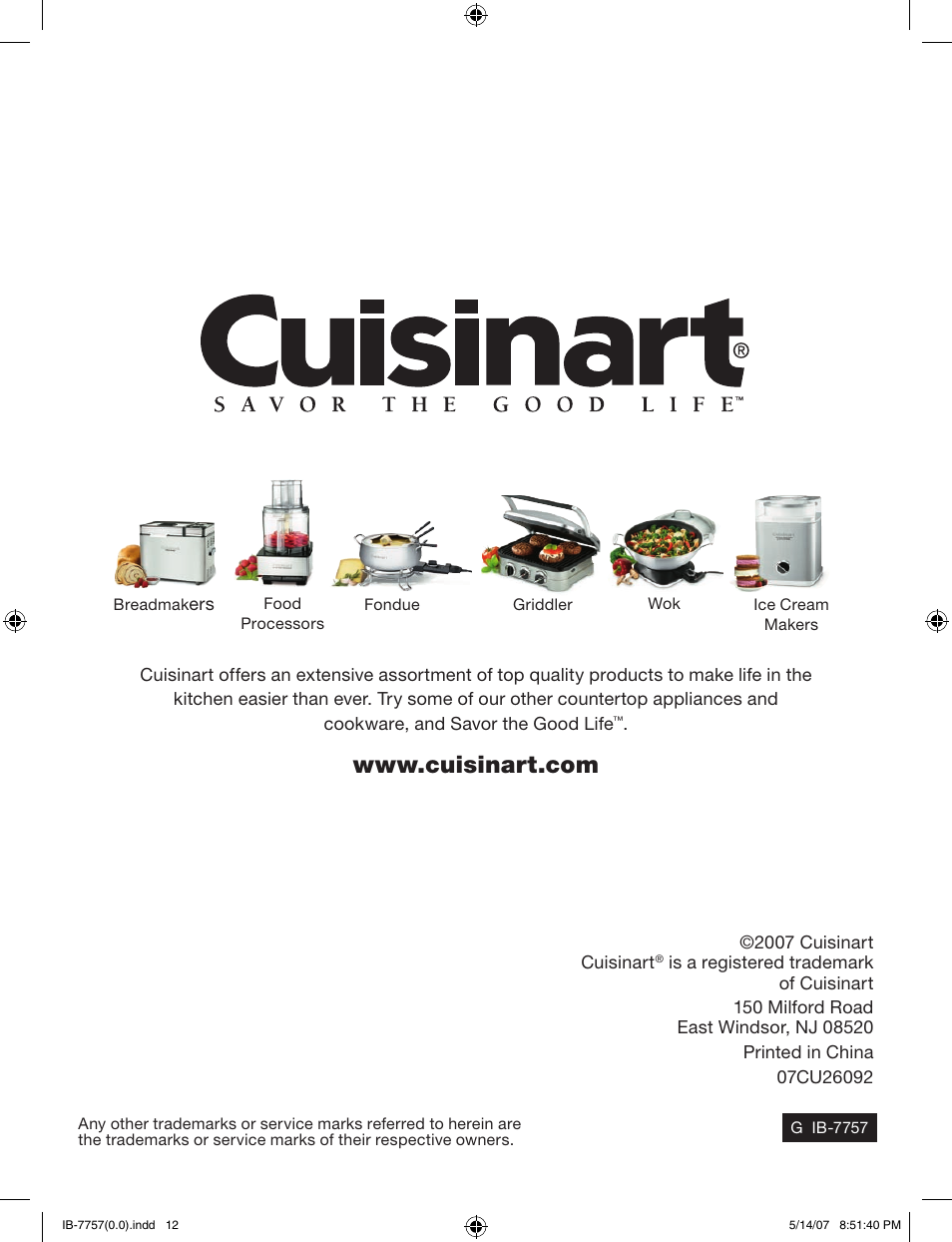 Cuisinart CPM-900 User Manual | Page 12 / 13