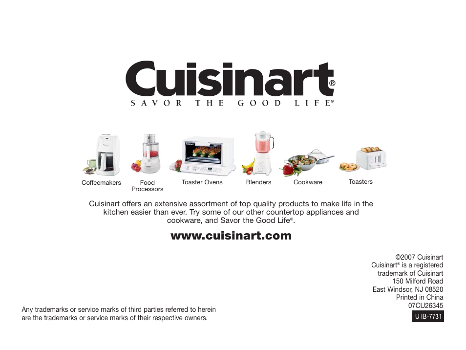 Cuisinart HM-70 User Manual | Page 24 / 25