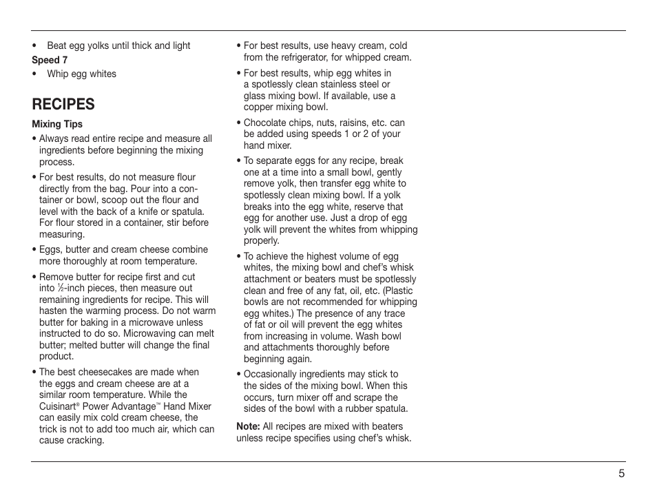 Recipes | Cuisinart HM-70 User Manual | Page 5 / 25