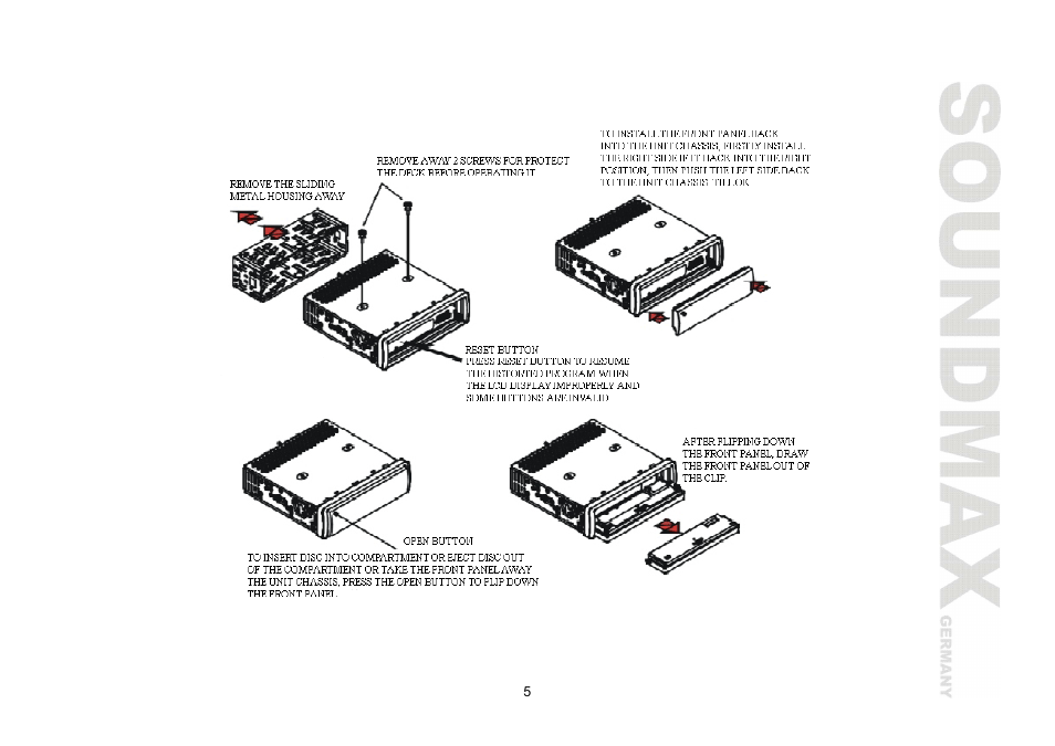 SoundMax SM-CDM1054 User Manual | Page 5 / 38