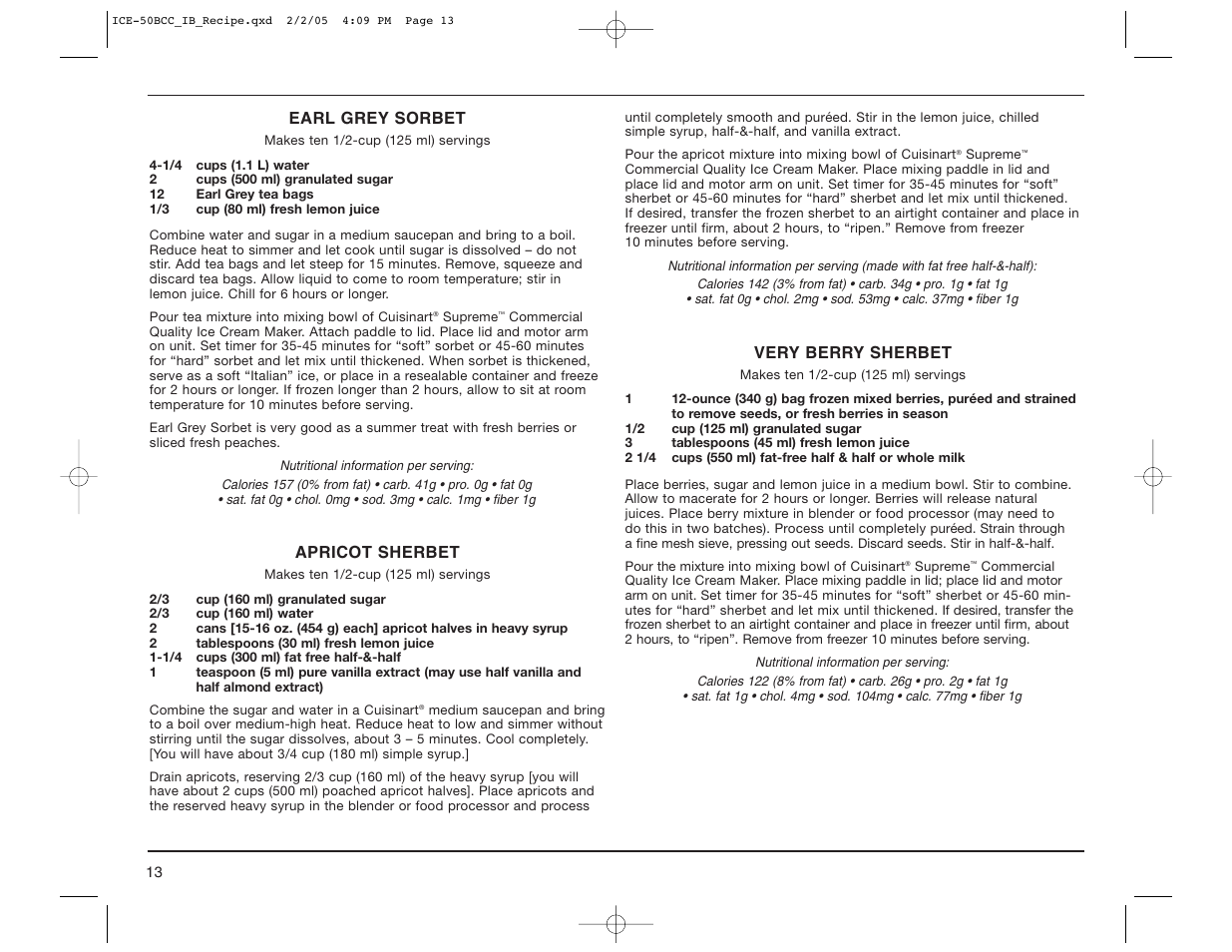 Cuisinart ICE-50BCC Series User Manual | Page 14 / 15
