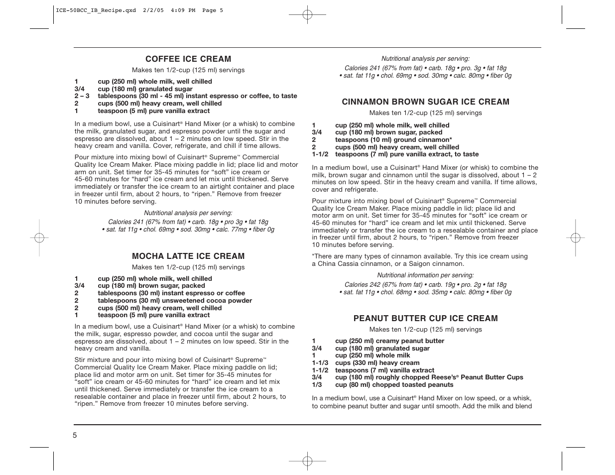 Cuisinart ICE-50BCC Series User Manual | Page 6 / 15