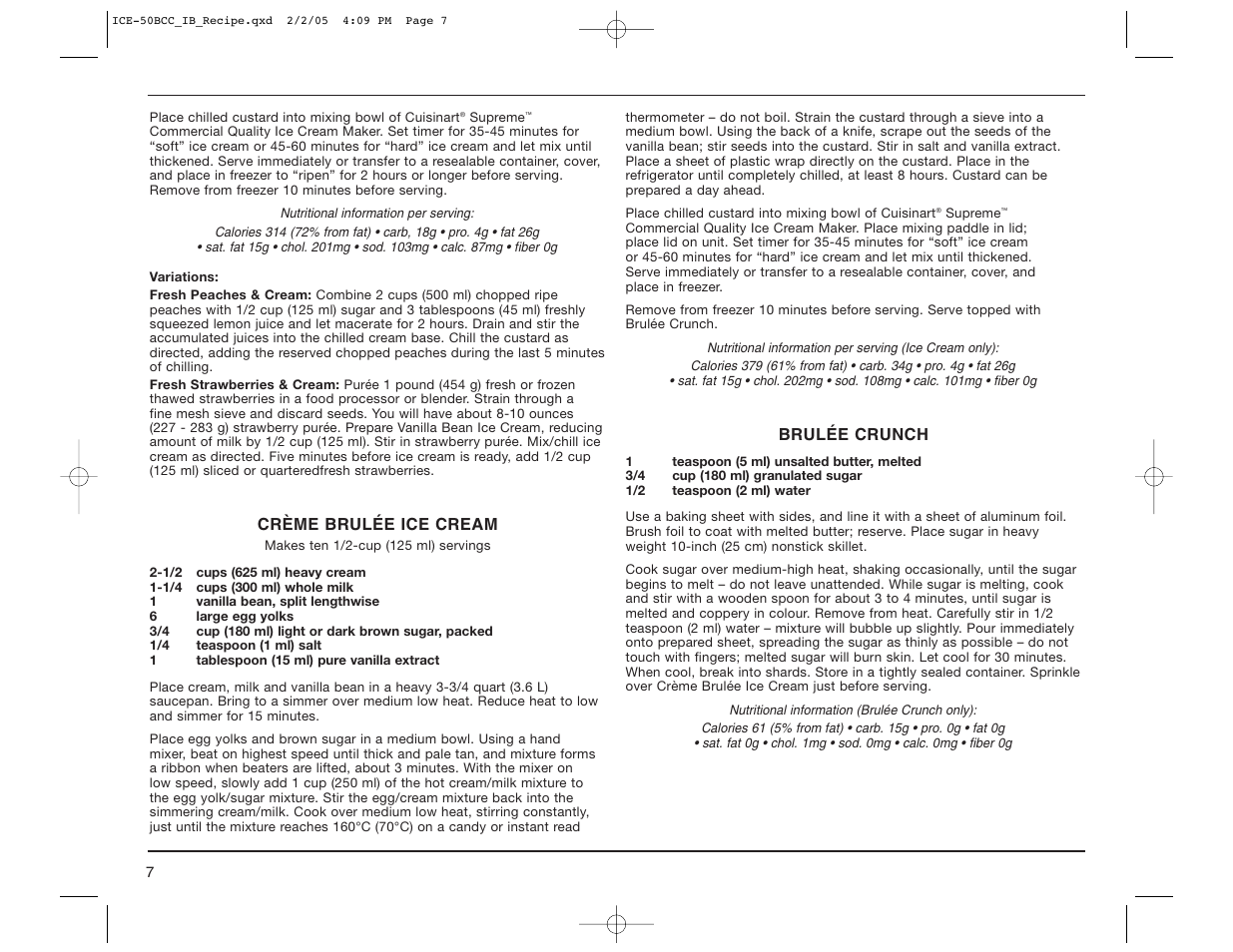 Cuisinart ICE-50BCC Series User Manual | Page 8 / 15