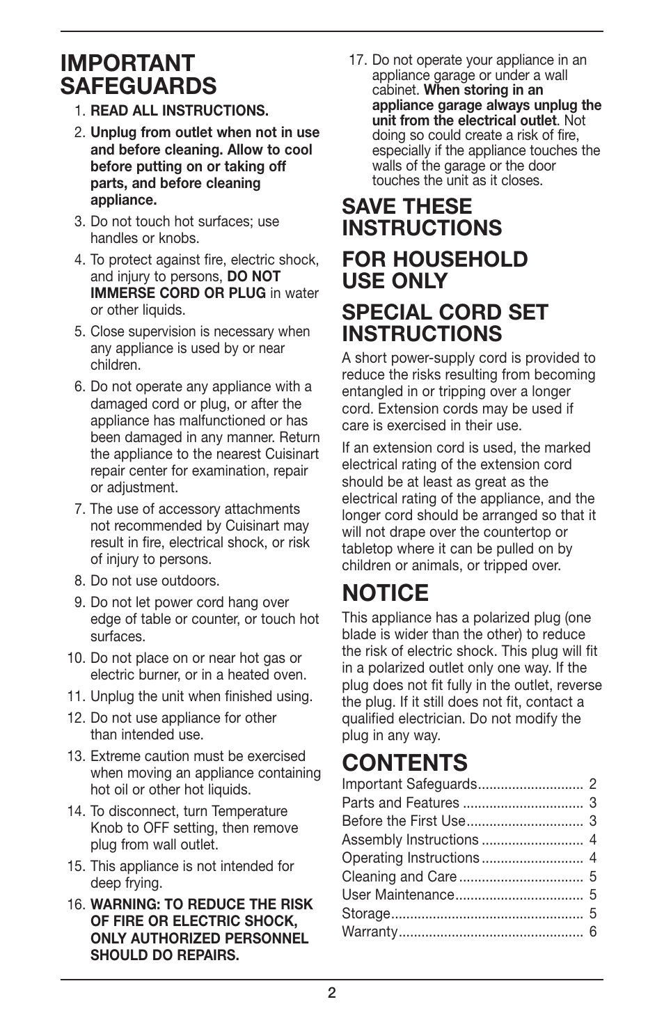 Cuisinart Oven Central CBO-1000 User Manual | Page 2 / 7