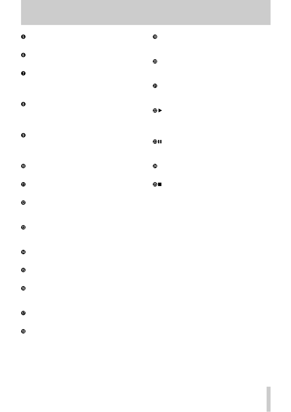 4 - features and their functions | Tascam CD-01U User Manual | Page 13 / 28