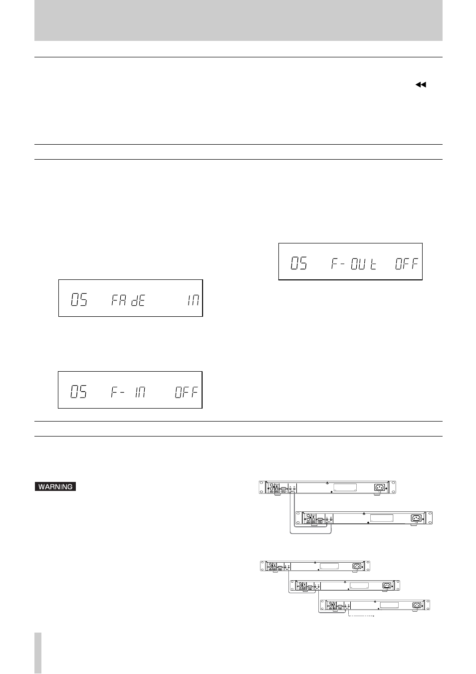 7 - advanced operations, Fade-in and fade-out relay play, Deleting a programmed track | Tascam CD-01U User Manual | Page 22 / 28