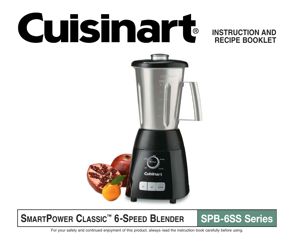 Cuisinart SPB-6SS User Manual | 21 pages