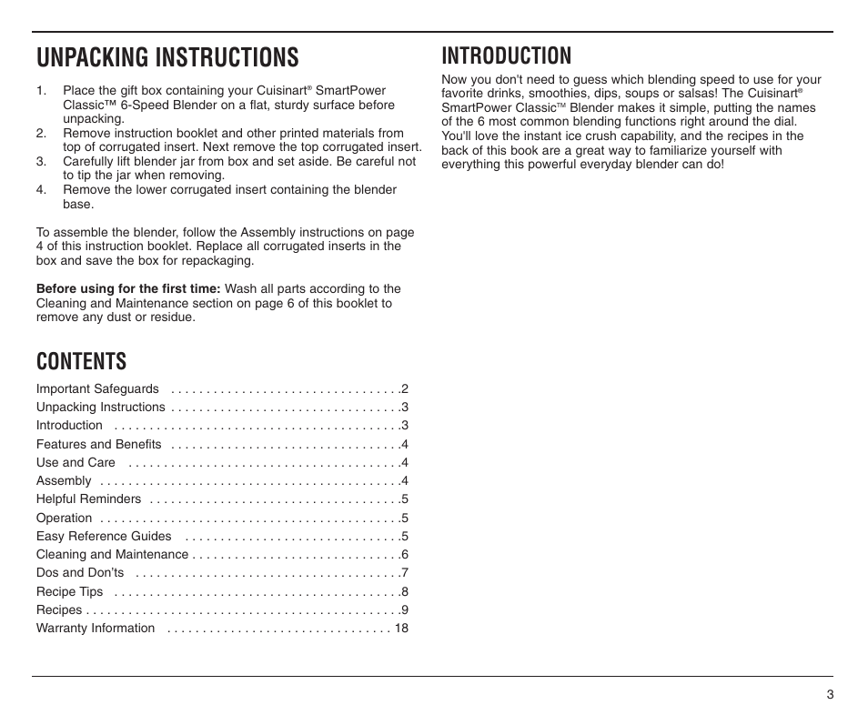 Cuisinart SPB-6SS User Manual | Page 3 / 21