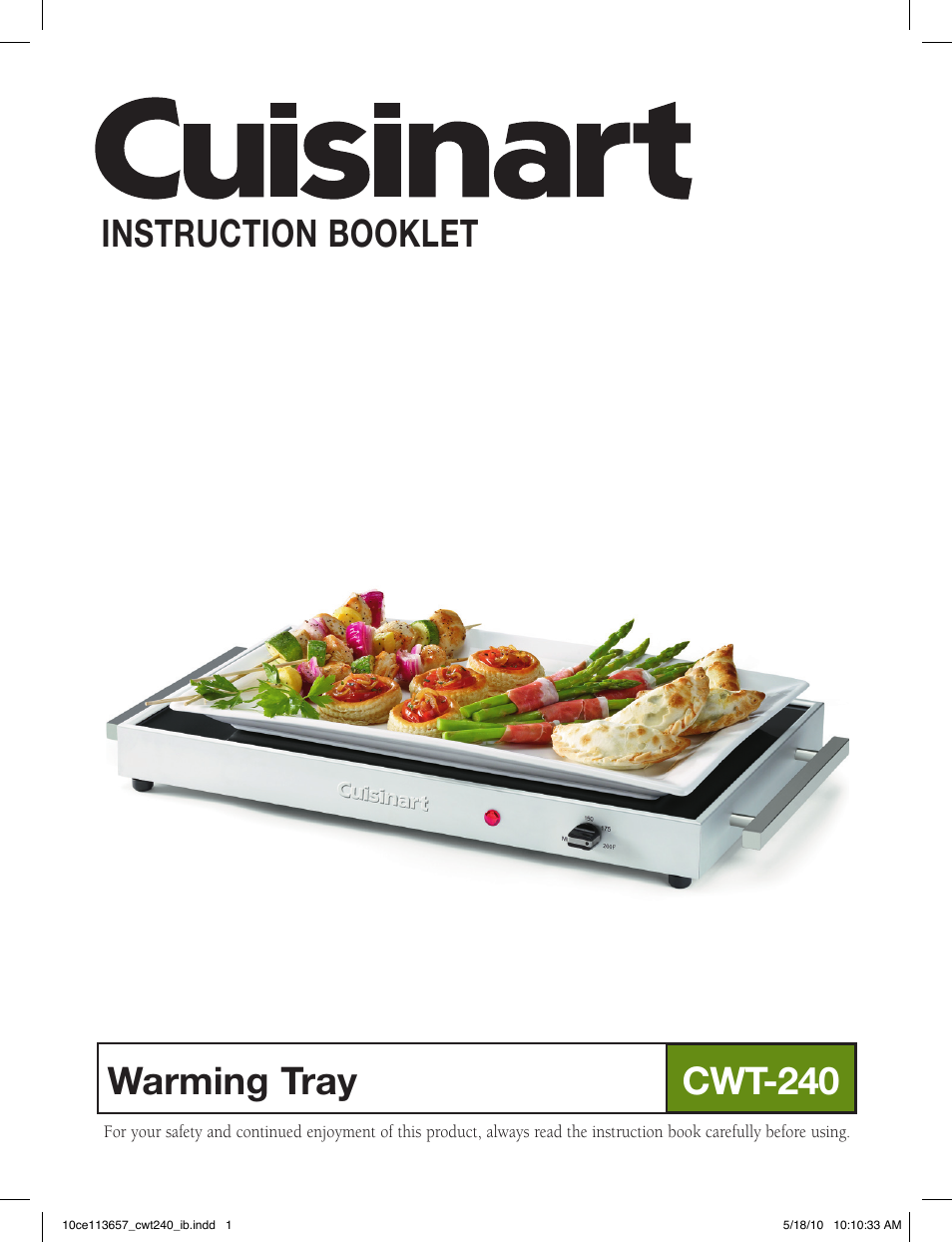 Cuisinart CWT-240 User Manual | 8 pages