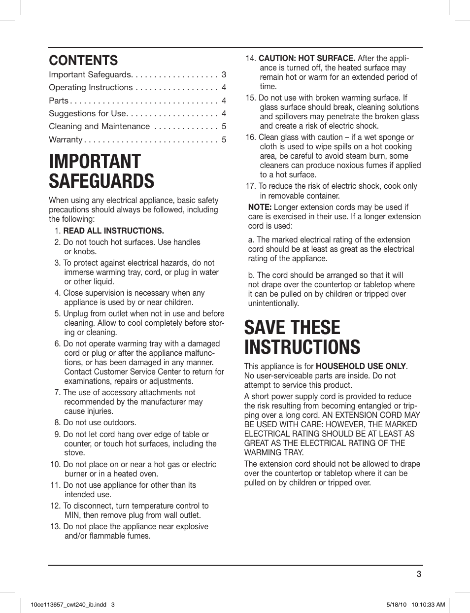 Cuisinart CWT-240 User Manual | Page 3 / 8