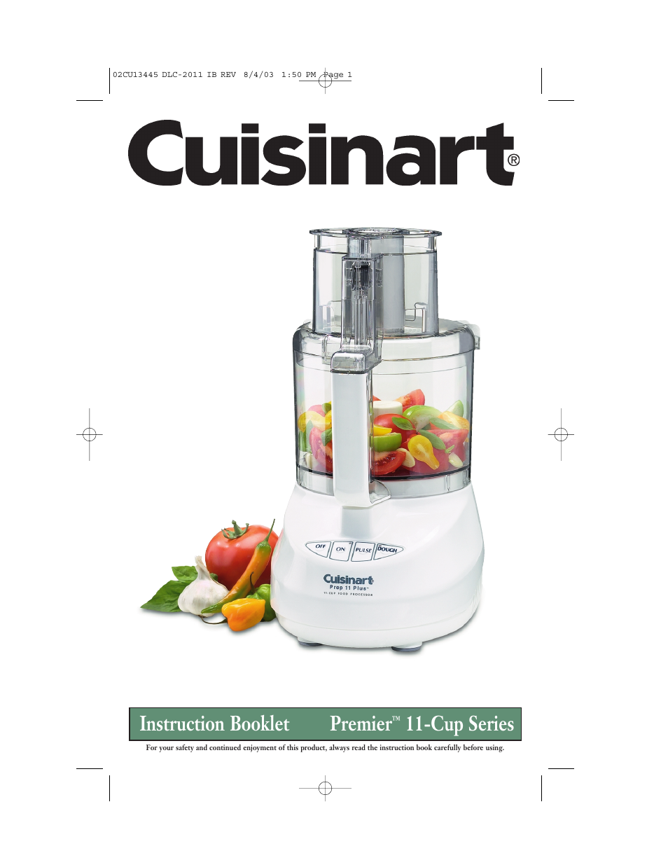 Cuisinart DLC-2011C User Manual | 68 pages