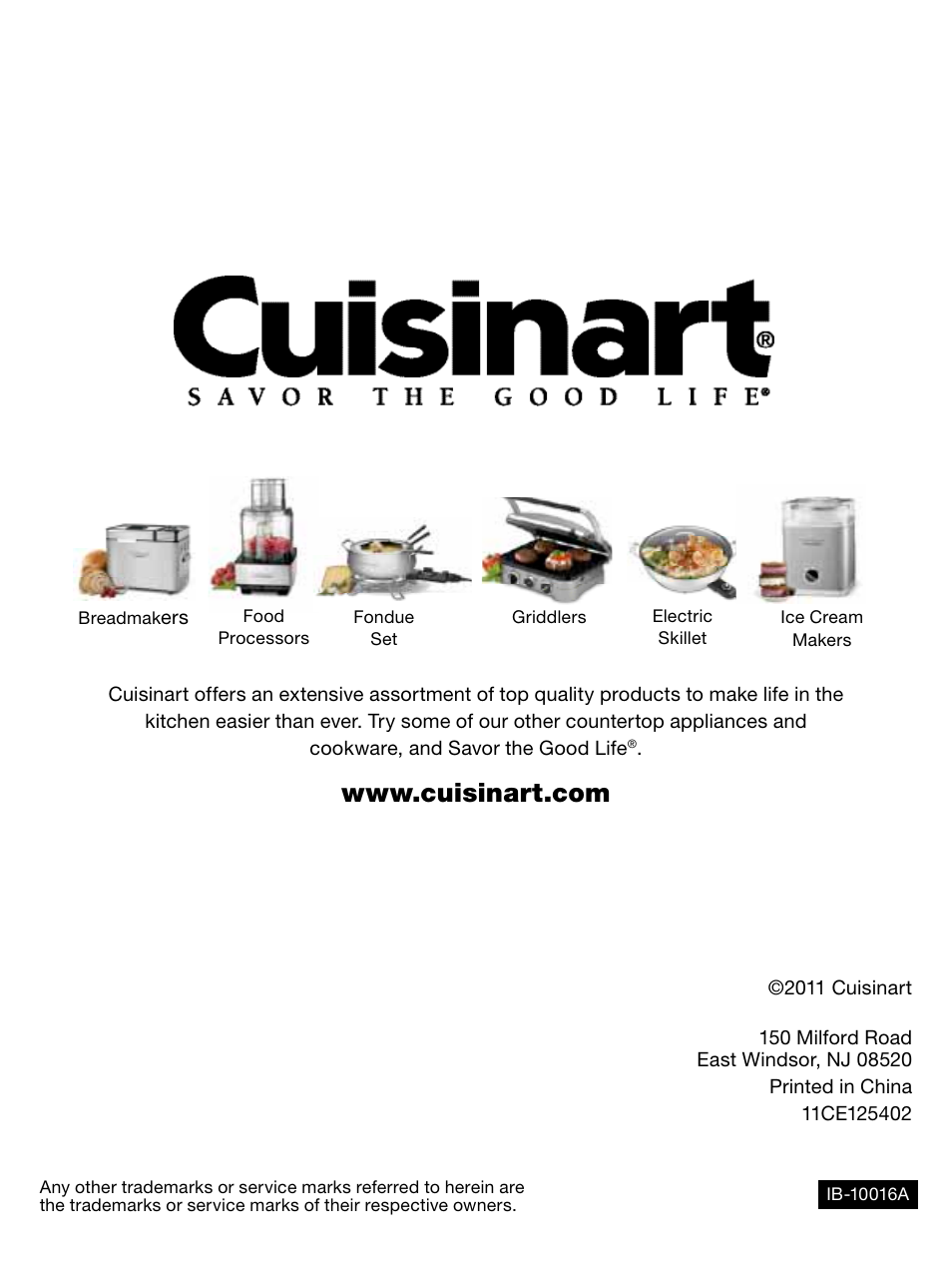Cuisinart EASY POP PLUS CPM-950 User Manual | Page 12 / 12