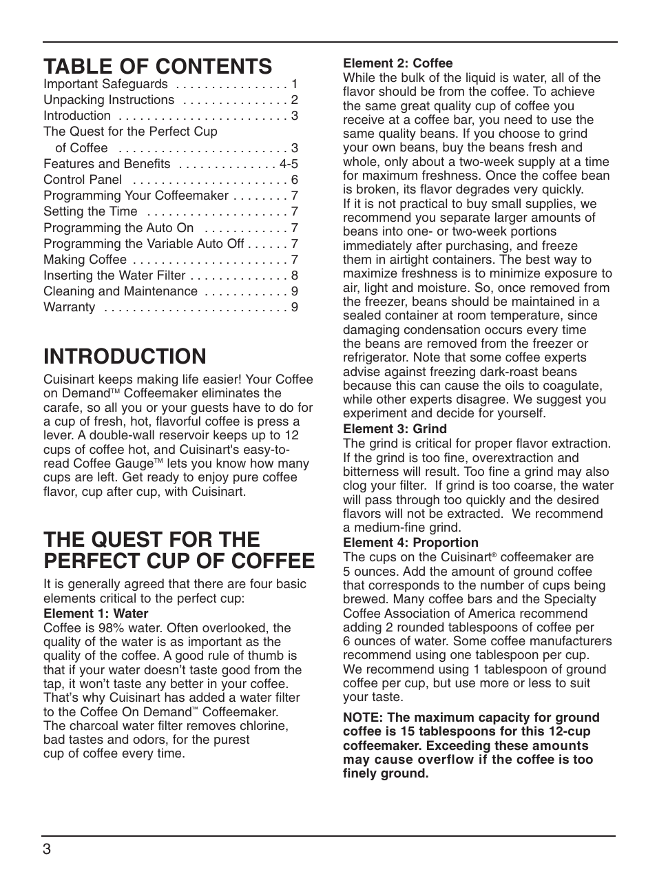 Cuisinart DCC-2000 Series User Manual | Page 4 / 13