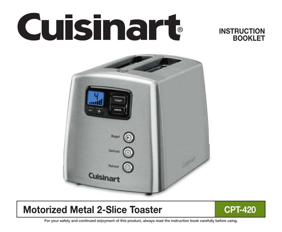 Cuisinart CPT-420 User Manual | 9 pages