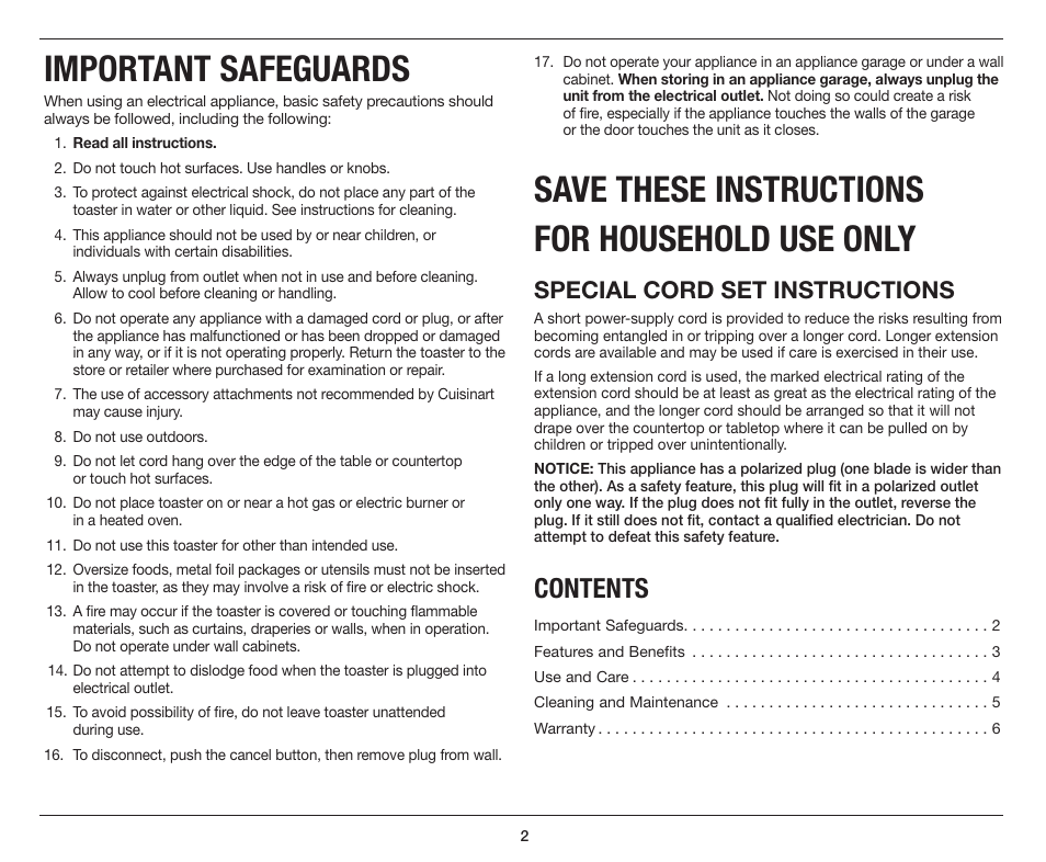 Cuisinart CPT-420 User Manual | Page 2 / 9