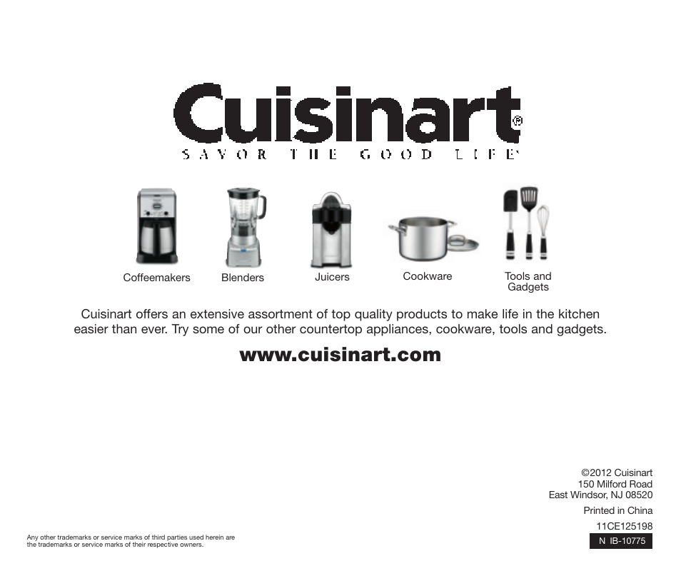 Cuisinart CPT-420 User Manual | Page 8 / 9