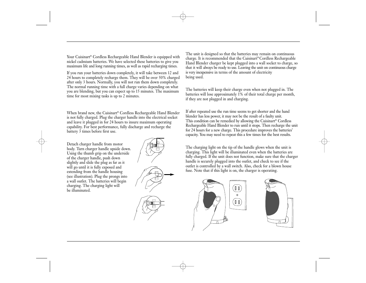 Charging & battery life, Charging procedures | Cuisinart CSB-44N User Manual | Page 7 / 16