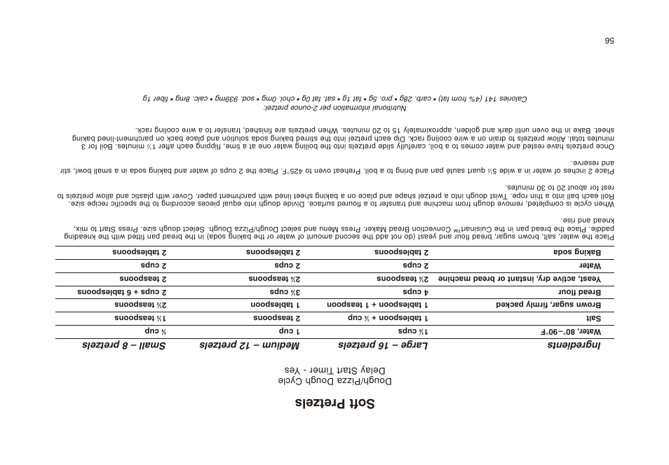 Soft pretzels | Cuisinart CBK-200 User Manual | Page 56 / 115